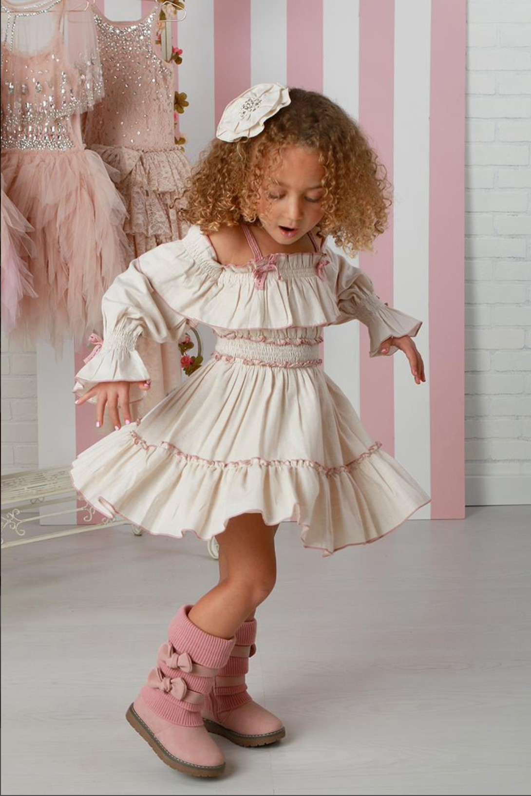 The Avery Dress in Oatmeal